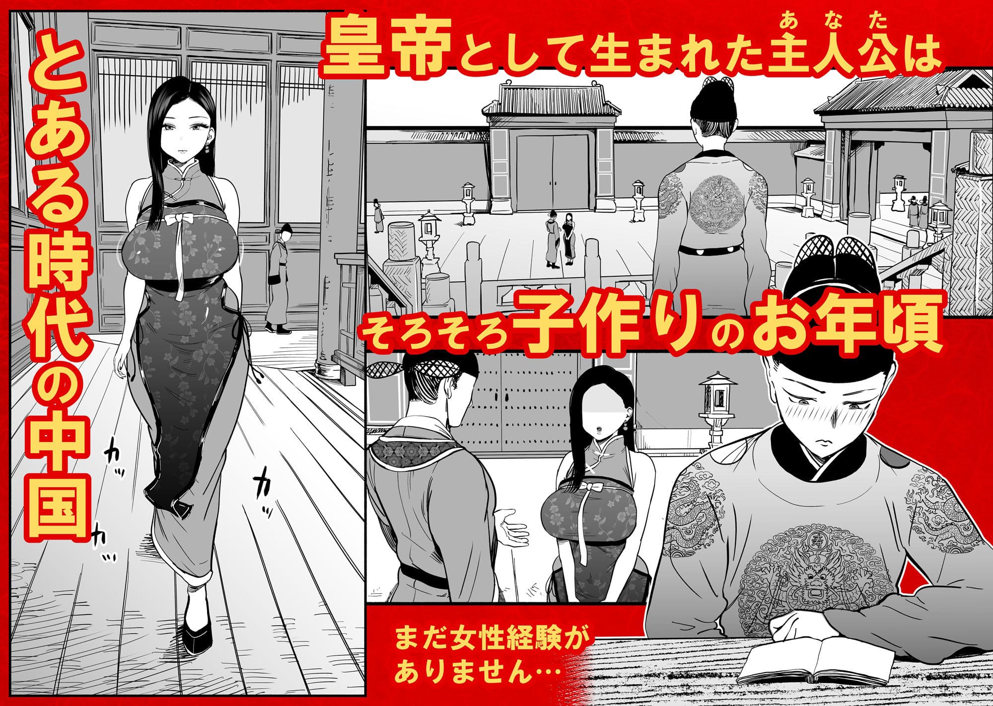 皇帝の指南役 -クールな宮女の筆おろし子作り指導【エロ漫画 童夢（さくらんぼ農園）】サンプル画像