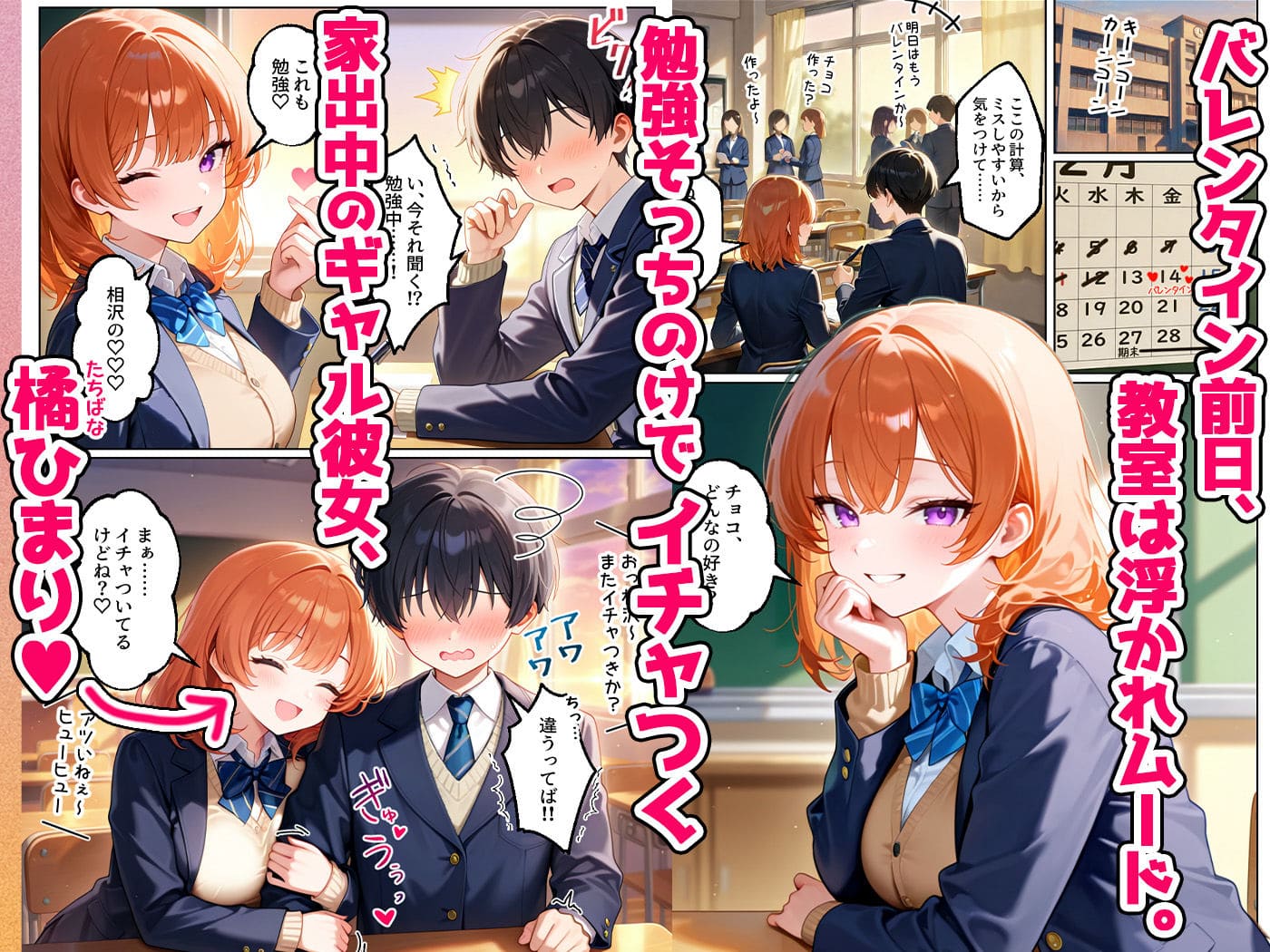 家出してきたクラスの人気ギャルが彼女になったらバレンタインに何度も中出しHさせてくれた話【エロ漫画 イチャラブ堂】サンプル画像